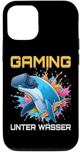 Hülle für iPhone 13 Gaming-Design – VR-Brille auf Delfin im Wasser