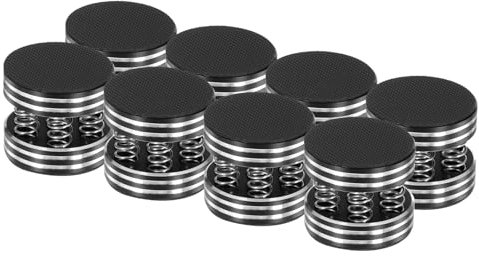 sourcing map 8 Pcs Subwoofer Isolation Pad, 45x40mm Speaker Isolation Pad Feet Speaker Spikes Turntable Audio Studio Monitor Isolation Pad for Audio Equipment, Black