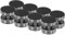 sourcing map 8 cuscinetti isolanti per subwoofer, 45 x 40 mm, piedini isolanti per altoparlanti, giradischi, monitor da studio, per apparecchiature audio, colore nero