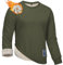 Yageshark Felpa da uomo in pile invernale, foderata, sportiva, a maniche lunghe, basic, verde, M