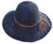 Schwimmkappe Mädchen Lange Haare Zusammenklappbarer Basthut für Damen, Strandhut mit großer Krempe, Süd-Reise-Sonnenhut, Strandhut, Sonnenhut Jungs Fischerhut (Navy, One Size)