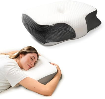 Premium Kissen gegen Nackenschmerzen Seitenschläfer, Rückenschläfer & Bauchschläfer 3in1 | Orthopädisches Kopfkissen gegen Kopfschmerzen, Rückenschmerzen, Schulterschmerzen, Verspannungen