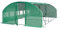 TOOLPORT Foliengewächshaus Gewächshaus 4x6m Premium mit schwenkbarer Türkonstruktion PE-Plane 180 g/m² grün transparent