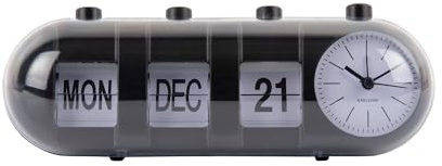 Karlsson Wecker Retro Tube - Schwarz - 9x26x9.3cm | Rechteck - skandinavisch - Thermoplast - Wecker für Schlafzimmer