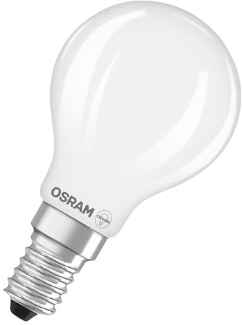 Osram LED-Lampe Star Miniballform P40 Filament, 2700 K warmweiß, 3,4 W, E14, matt, 470 lm, 15.000h, für Tisch- und Pendelleuchten, blendfrei