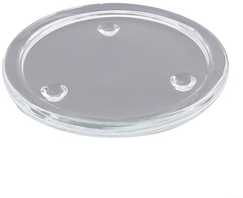 Eleganti piatti rotondi in vetro per candele, set di sottobicchieri trasparenti per la casa e la decorazione di eventi (L)