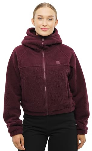 Johnny Urban Kurze Fleecejacke Damen - Nova - Cropped Teddyjacke für Herbst & Winter - Fleece Jacke Mit Hoher Kapuze - Warme Übergangsjacke aus Teddyfleece