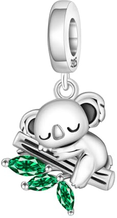 NUJIFFY Süße Tiere Charm 925 Sterling Silber Charms Anhänger für Armband Bär charm anhänger Hunde, Kompatibel mit Europäischen Armbändern für Frauen Schmuck Geschenk