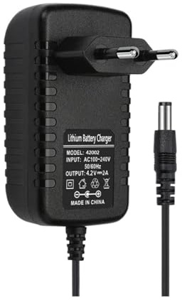 Caricabatterie DC 5,5 mm o 3,5 mm agli ioni di litio rosso ricarica per 1 2 3 4 corde batteria al litio 4,2 V 8,4 V 12,6 V 16,8 V 2 A 2000 MA (4,2 V 2 A-3,5 mm, caricabatterie UK)