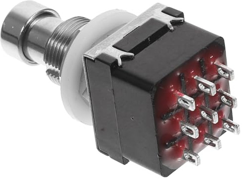 GALPADA Effektpedal Fußschalter aus Metall für E gitarre und Bass mit 3dpt 9 pin Anschluss Silberfarbener Praktischer Ersatz für Verstärker Zubehör