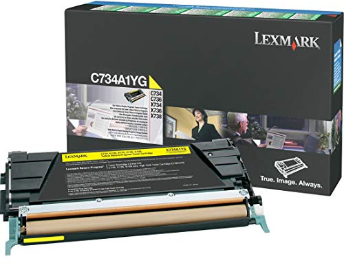 Lexmark C734A1YG Yellow Return Program Toner Cartridge