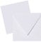 Paper24 Paper24 50 Briefumschläge Quadratisch 150x150 mm, Umschläge 15x15 cm mit 120 g/m² und Dreieckslasche, feuchtklebend, Briefumschläge 15x15 Weiß