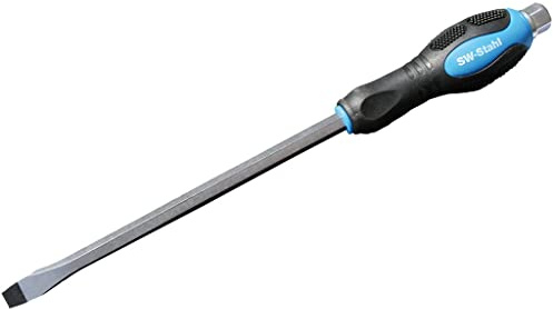 SW-Stahl 31805SB Schlitz-Schraubendreher - 8 x 150 mm Werkzeug | Schraubenzieher aus Chrom-Vanadium Stahl mit ergonomischem 2-Komponenten-Heft, Aufhängeloch und Drehmomentverstärkung
