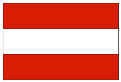 2er Set Österreich Flagge Fahne Aufkleber Vinyl Stickers 10cm