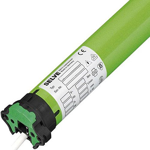 Selve SEL-PLUS Rolladenmotor, Rohrmotor mit elektr. Endlageneinstellung inkl. Einbruchschutz durch 3 Hochschiebesicherungen, Motorlager, Anschlusskabel und SW 60 Adapter/Mitnehmer. (SEL-PLUS 2/20)