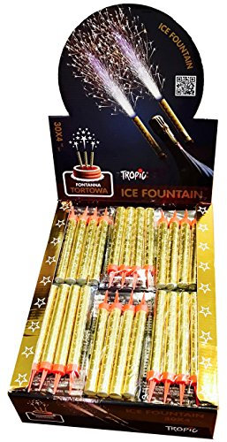 TORTOWA FONTANA Lot de 120 fontaines Lumineuses de 12 cm -Catégorie F1 - Neuf Durée d'illumination 60 Secondes