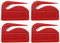 sin4sey 4er Set Brieföffner Briefschneider Papierschneider (rot)