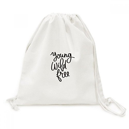 DIYthinker Junge Wilde Freie Quote Leinwand Rucksack Reisen Shopping Bags