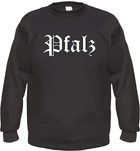 Pfalz Sweatshirt - Altdeutsch - Bedruckt - Pullover 3XL Schwarz