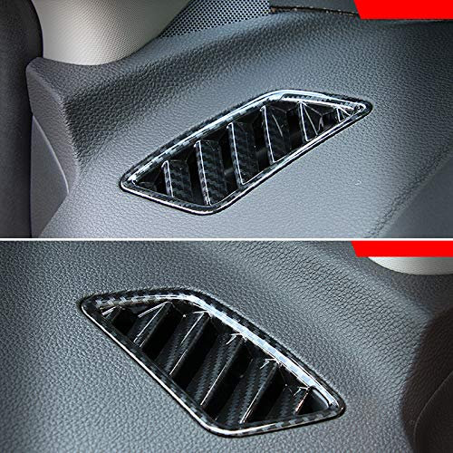 HIGH FLYING für Eclipse Cross 2018-2022 Interieur A/C Gitter Dekor ABS Kunststoff Kohlefaserfarbe 2 Stück
