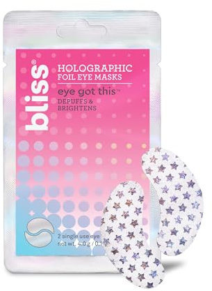 Bliss Eye Got This Holographic Foil Eye Masks - 5 Pack - Refreshing and Awakening Eyes - Reduces Puffiness and Dark Circles - Clean - Vegan & Cruelty-Free
