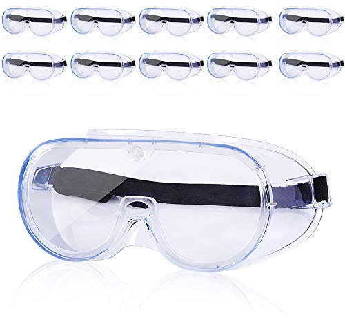 Schutzbrille, medizinische Augenschutzbrille, Anti-Spittel/Speichel-Tropft, Antibeschlag/Dampf/Staub/Wind, Vollsicht-Brille, flüssigkeitsbeständige Sicherheitsbrille mit klaren Gläsern (1 Stück)