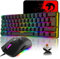 MK21 Gaming-Set: 60% Mechanische Tastatur + 6400 DPI Maus + Mauspad für PS4, Xbox, PC - Schwarz/Brown Switch