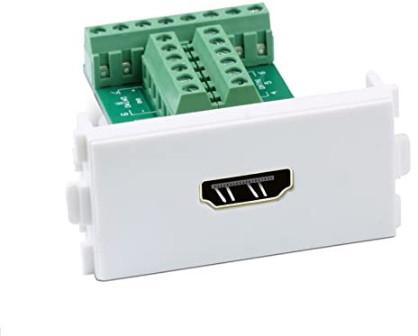 Jienk Prise HDMI sans soudure à montage sur panneau de bornier - Connecteur sans soudure