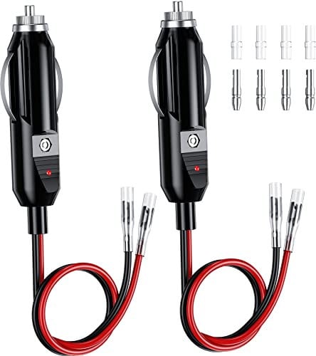 Zigarettenanzünder Stecker Adapter, Autostecker Universalstecker 12V/24V mit 10A/15A Sicherung für LKW Fahrzeuge und Waagen Zigarettenanzünder Buchse