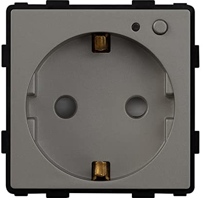BSEED Enchufe de pared WIFI con monitor de consumo de energía Toma de corriente 16Amp Gris 86mm