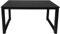 VDD Escritorio para ordenador, mesa de cocina, metal y madera, 120 cm x 60 cm, color negro