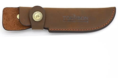 Tourbn Dark Brown Leather Hunting Knife Sheath Cover Snap Hunter Knives Holder Case