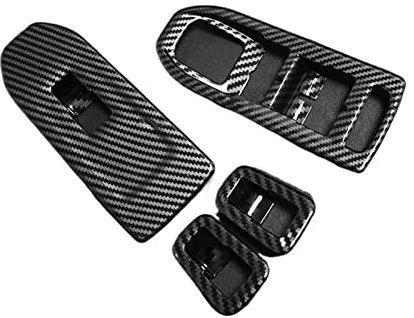 Für VW Für Golf 8 MK8 2020 2021 4 Stücke Carbon Look Auto Zubehör Fensterheber Schalter Taste Aufkleber Abdeckung Trim
