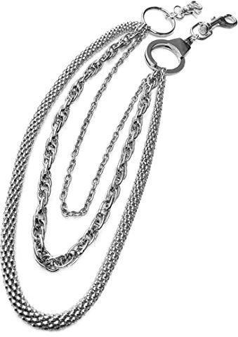 1 Packung Handschellen Hosenkette 3 Schichten Punk Taille Kette Strapazierfähige Gürtelketten Geldbörse Tasche Kette Körperschmuck für Männer Frauen, Einheitsgröße, Nicht-Edelmetall, Ohne Edelstein