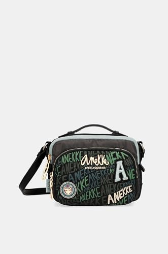 Anekke Damenhandtasche, mittlere Umhängetasche, Kunstleder, mit 1 Griff und Reißverschluss, Handtasche, Voice Nature Woods, Accessoires und Accessoires für Damen, 19 x 14 x 7 cm, bunt, Zubehör