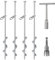 Lauyeboho 15”Dual-Use Groud Anchors(4 pcs) with Power Nut Drive and T-handle Hex Wrench ，Easy to Use with Drill or by Manual for Swing Sets,Sheds