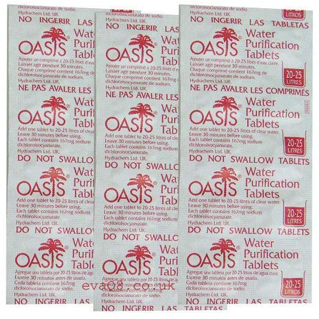 Pasha81 Oasis 167mg Emergency Water Purification Tablets (100)