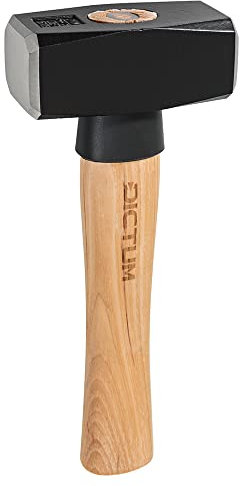 DICTUM® Fäustel mit Stielschutz, 1500 g, Hickory-Holz, Schwarz