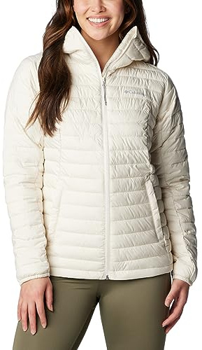 Columbia Women's Silver Falls Hooded Puffer Jacket, Chalk, XS