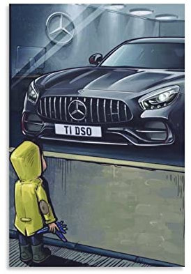 AMG GT Poster Dekorative Malerei Leinwand Wandposter und Kunstbild Druck Moderne Familie Schlafzimmer Dekor Poster 40 x 60 cm AMG GT Poster AMG GT Leinwandkunst Poster Bild Modern Office Familie