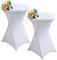 Strech Husse Für Stehtische Ø 60/80cm – Strechüberzug Tischhusse Für Bistrotische – Cocktail Tischdecken Stehtischhusse Für Hochzeit,Geburtstag,Taufe Etc (2Pcs-80cm,White)