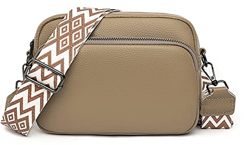 TIAASTAP Crossbody Bags for Women - Leather Handbags & Shoulder Bags with Adjustable Wide Strap Camera Cross Body Purse for Ladies Girls Travel Shopping Work Daily Use