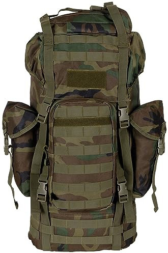 MFH BW Kampfrucksack, MOLLE, 65 l, Alu-Ausst. (woodland)