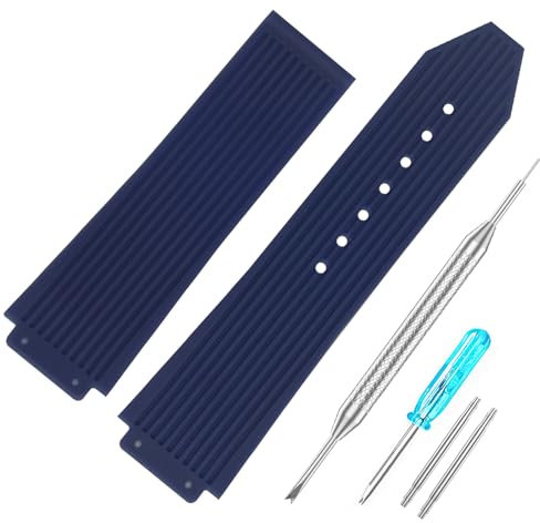 RBIPO 25mm blaues Kautschukarmband für Big Bang Wasserdichte Ersatzarmbänder für Männer und Frauen