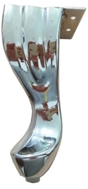 GAJUST Möbelfüße, bronzefarbenes Metall, Sofa-Beine, schlangenförmige Schränke, Füße, Bett, TV-Schrankbeine, 14 cm Höhe (Farbe: helles Chrom), 4 Stück