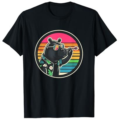 Dartpfeil Lustiges Nilpferd Dart T-Shirt