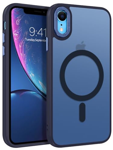 BENTOBEN for iPhone XR Phone Case Magnetic [Compatible with Magsafe], Translucent Matte Back Anti-Fingerprint Slim Fit Shockproof Full Protective Women Men Cover for iPhone XR, Blue