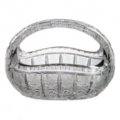 Cesta Tallada pequeña Cristal de Bohemia | Cesta Cristal Bohemia | Cesta pequeña Cristal