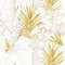 VEELIKE Papier Peint Feuillage Or Tropical Exotique Papier Peint Feuilles Palmier Lotus Papier Peint Adhesif Mural Bohème Botanique Papier Collant pour Meuble Salle de Bain Amovible 44,5cm×300cm