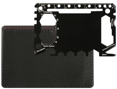 Tabanzhe 46 in 1 Pocket Outdoor Camping Multitool Accessories - Various Use Portable and Durable Multinational Stainless Steel Card Outdoor Unboxing and Bottle Opening Card